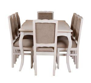 Comedor Normando 100x200 respaldo tapizado Beige