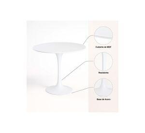 Mesa de Comedor Tulip 80cm - Blanca