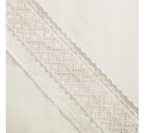 Sabana lisa MF Broderie Bordada 1.5 P Beige