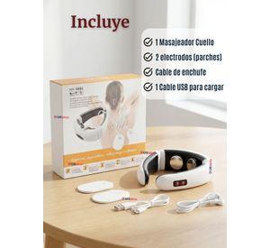 Masajeador Electro Estimulador Cervical Cuello Recargable 2 Electrodos