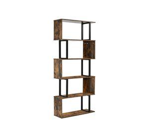 Librero Biblioteca Book 5 Relan Estilo Industrial Simil Madera