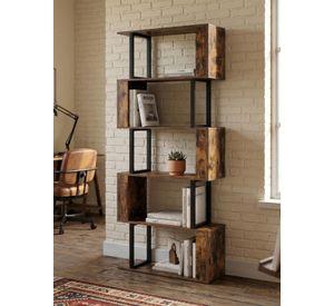 Librero Biblioteca Book 5 Relan Estilo Industrial Simil Madera