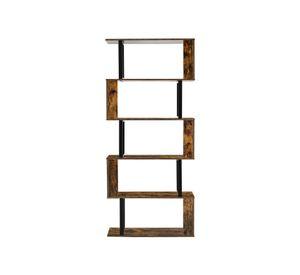 Librero Biblioteca Book 5 Relan Estilo Industrial Simil Madera