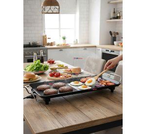 Plancha Eléctrica Parrilla ExtraGrande Antiadherente Churrasquera 1500W de Potencia