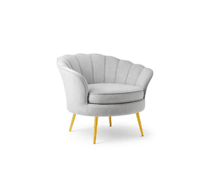 POLTRONA TERCIOPELO SHELL GOLD SILLON 1 CUERPO
