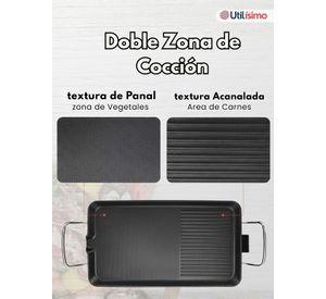 Plancha Eléctrica Parrilla ExtraGrande Antiadherente Churrasquera 1500W de Potencia
