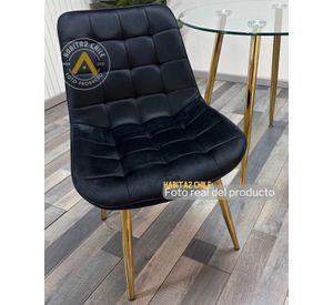 SILLA DE COMEDOR DISEÑO CAPITONE DE FELPA ROMA
