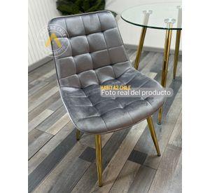 SILLA DE COMEDOR DISEÑO CAPITONE DE FELPA ROMA