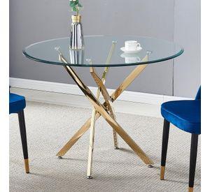 MESA REDONDA DUBAI GOLD100 CM