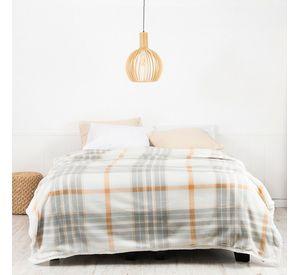 Frazada Polar-Sherpa Est. 1.5 P Tartan Gris