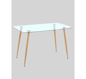 MESA DE COMEDOR 120X80 RECTANGULAR VIDRIO 4 PUESTOS PRINCE