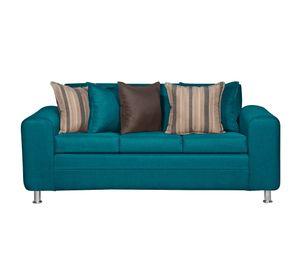 SOFA LEGEND 3 CUERPOS + 2 POUF TURQUESA