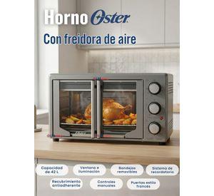 Horno con freidora de aire Oster® de 42 litros, puertas francesas, TSSTTV42FDMAFNS 1700W