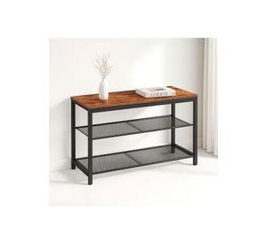 Banco Organizador Estilo Industrial con 3 Niveles