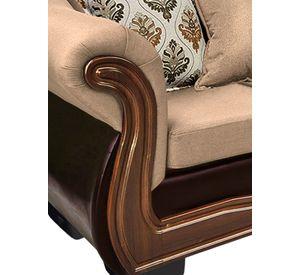 Sofá Con Resorte Estructural 4 Cuerpos Búfalo Chenille+PU X