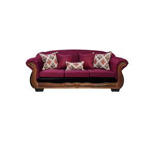 Sofá Con Resorte Estructural 4 Cuerpos Búfalo Chenille+PU X