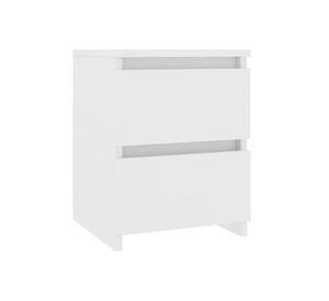 CAJONERA WHITE DOS CAJONES MESA DE NOCHE - BLANCO