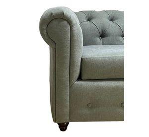 Sofa Chesterfield 200x90x75 Gris