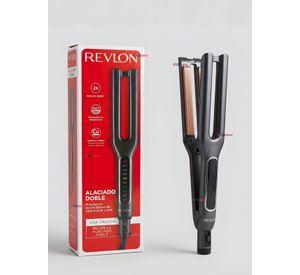 Plancha Alisadora De Cabello Revlon Placas Dobles Cerámica De Cobre RVST2204 Alaciadora Color Negro