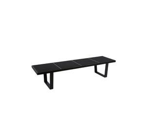Banqueta de Madera y Metal George Nelson 160cm - Negra