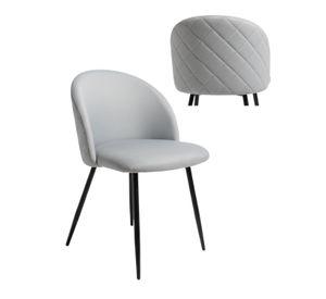 SILLAS NORDIC BLACK PARA COMEDOR CON BASE METALICA COLOR NEGRO ASIENTO TAPIZ LINO