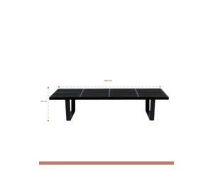 Banqueta de Madera y Metal George Nelson 160cm - Negra
