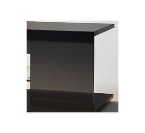 Mueble de TV Moderno Negro con Luces LED y Compartimentos