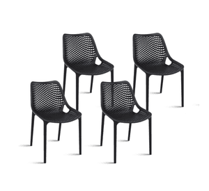 PACK 4 SILLAS CITY COMEDOR TERRAZA POLIPROPILENO RESISTENTE ASIENTO PANAL