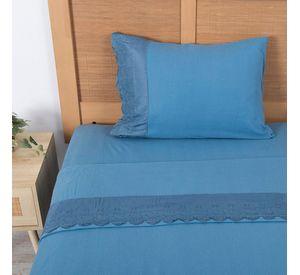 Sabana Polar Lisa Broderie 1.5 P Azul