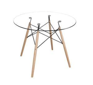 MESA EAMES 80CM VIDRIO