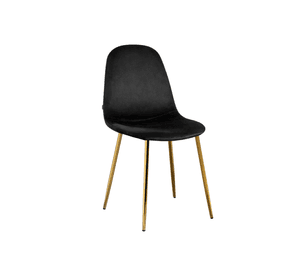 SILLA PARA COMEDOR CON ASIENTO DE TERCIOPELO TRENDY TOP CON PATAS DORADAS