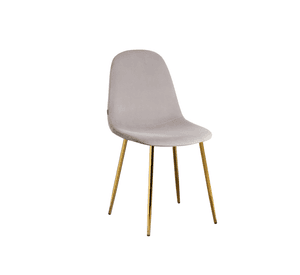 SILLA PARA COMEDOR CON ASIENTO DE TERCIOPELO TRENDY TOP CON PATAS DORADAS