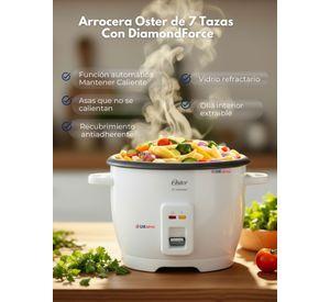 Arrocera Oster de 7 Tazas, con DiamondForce, CKSTRCB7DFWHT