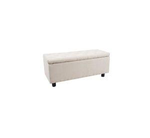 Banqueta acolchada con almacenaje - Beige