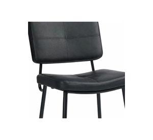 Pack de 2 Taburetes Alto Bronx Negro con Patas Metálicas Negras