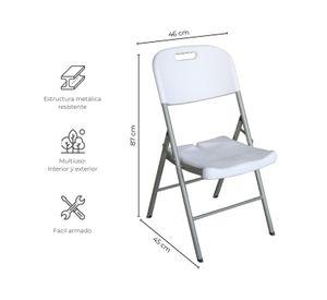 Set de 4 Sillas Plegables Kano Para Camping Jardín Eventos