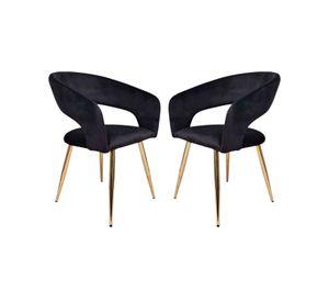 PACK 2 SITIAL O SILLA MODERNA FLORENCIA TERCIOPELO GOLD