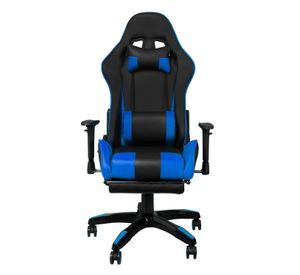 Silla Gamer Nibio Gc181 Reclinable 180° Apoya Pies Brazos Azul
