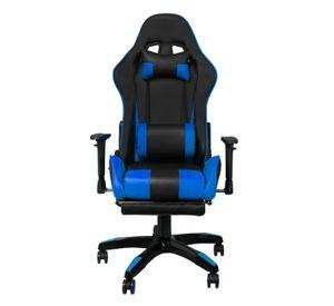 Silla Gamer Nibio Gc181 Reclinable 180° Apoya Pies Brazos Azul