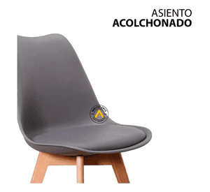 Silla De Comedor Tulip Asiento Acolchado