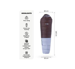 Saco de Dormir Kano Aconcagua -4 / 0 / 8°C 1,6 Kg Marron