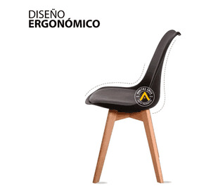 PACK 6 SILLAS DE COMEDOR TULIP ASIENTOS ACOLCHADOS