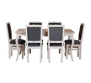 Comedor Normando 90x160 respaldo Tapizado Gris
