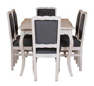 Comedor Normando 90x160 respaldo Tapizado Gris