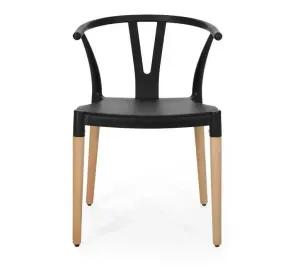 PACK 4 SILLAS WISH ASIENTO POLIPROPILENO ESTRUCTURA MADERA