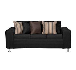 SOFA LEGEND 3 CUERPOS + 2 POUF NEGRO
