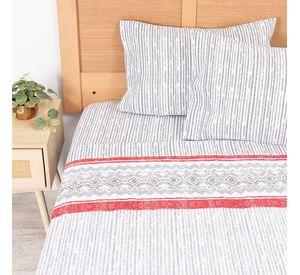 Sábana Estampada 144 H King Snow