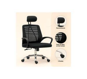 Silla de Oficina Ergos Ergonómica con Cabeza - Negra
