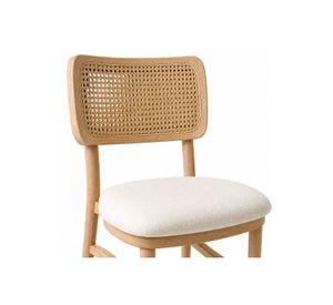Pack de 2 Sillas de Estilo Natural con Respaldo Tejido y Asiento Acolchado