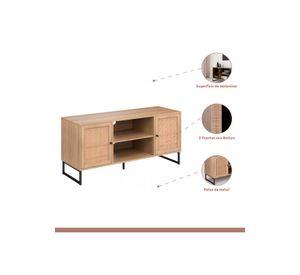 Rack de TV o Buffet Rattan Rustico Dos Puertas